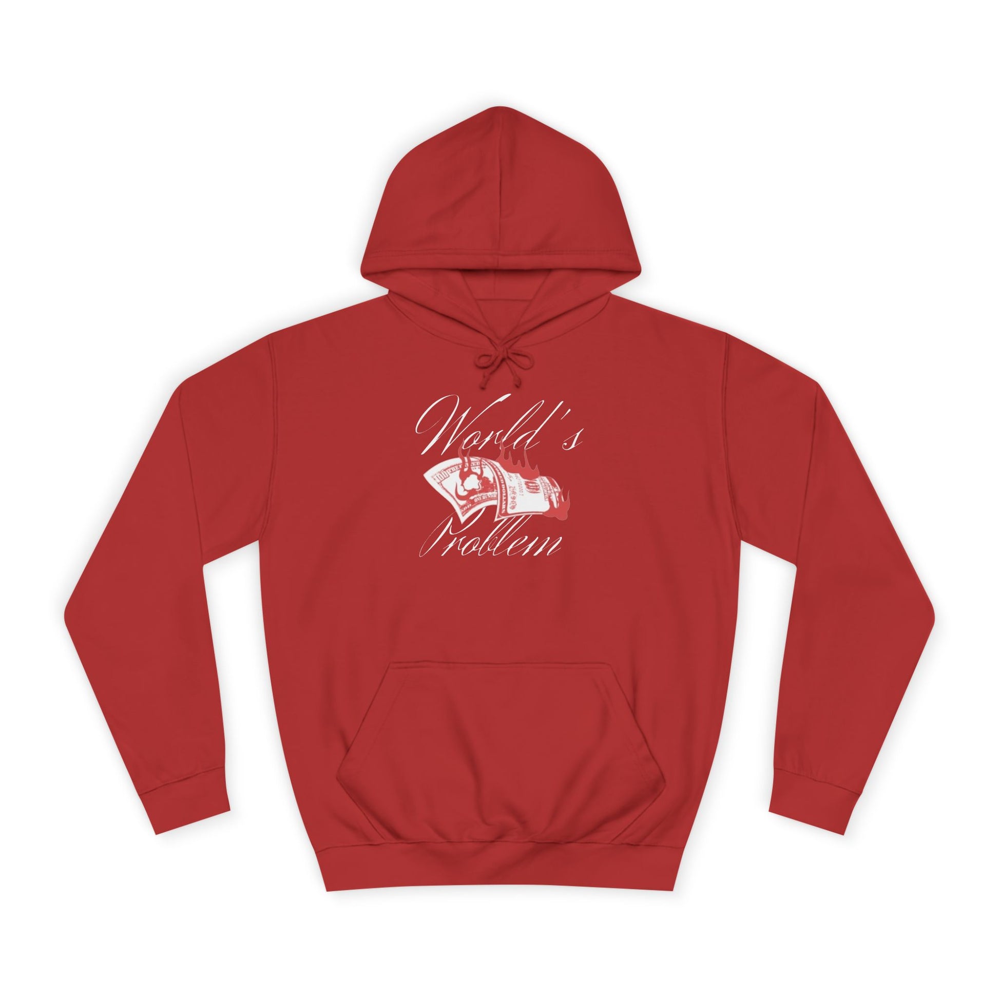 Men's Money Hoodie - "World's Problem" Graphic Sweatshirt for Students