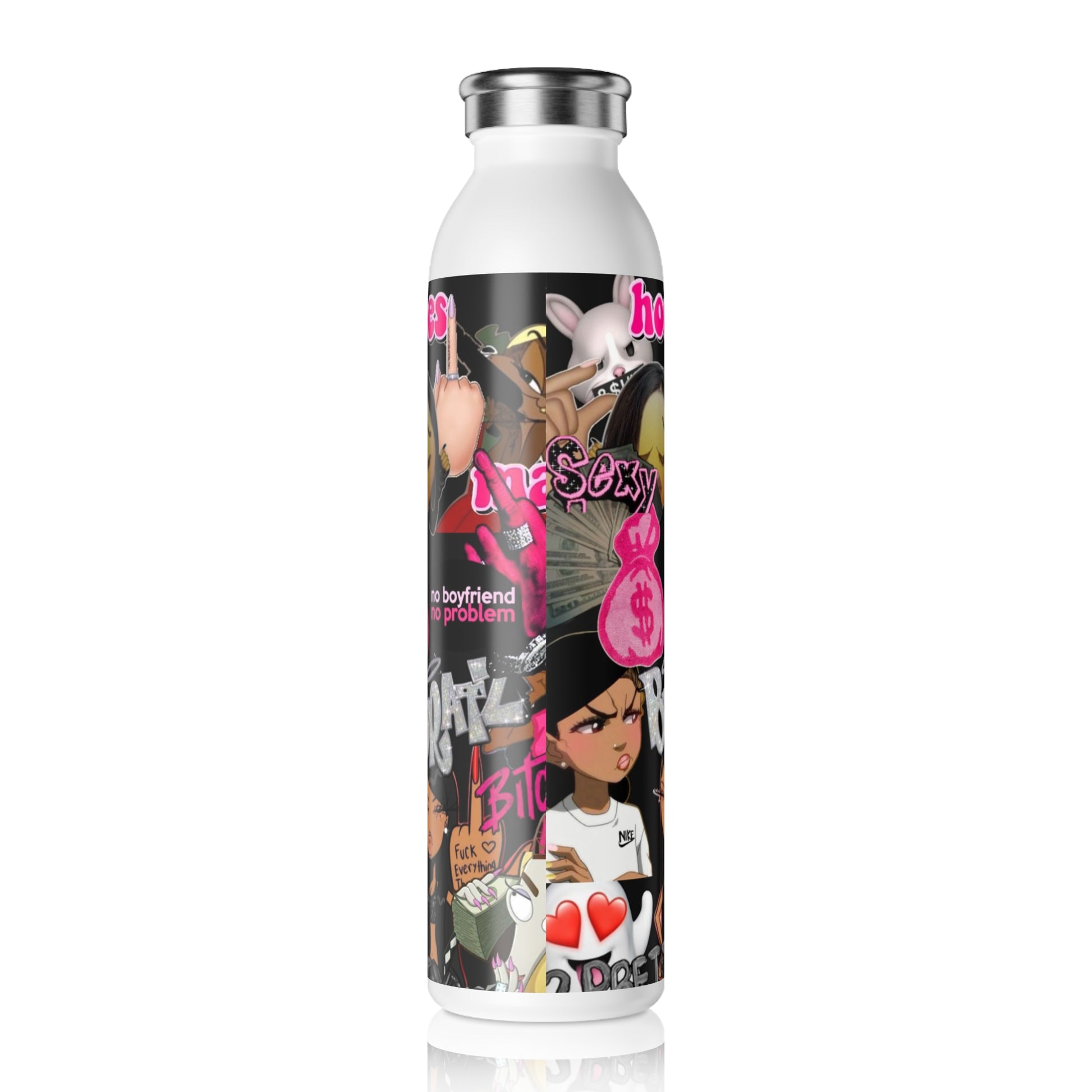 Water Bottle - Brat Doll Cute and Girly Design