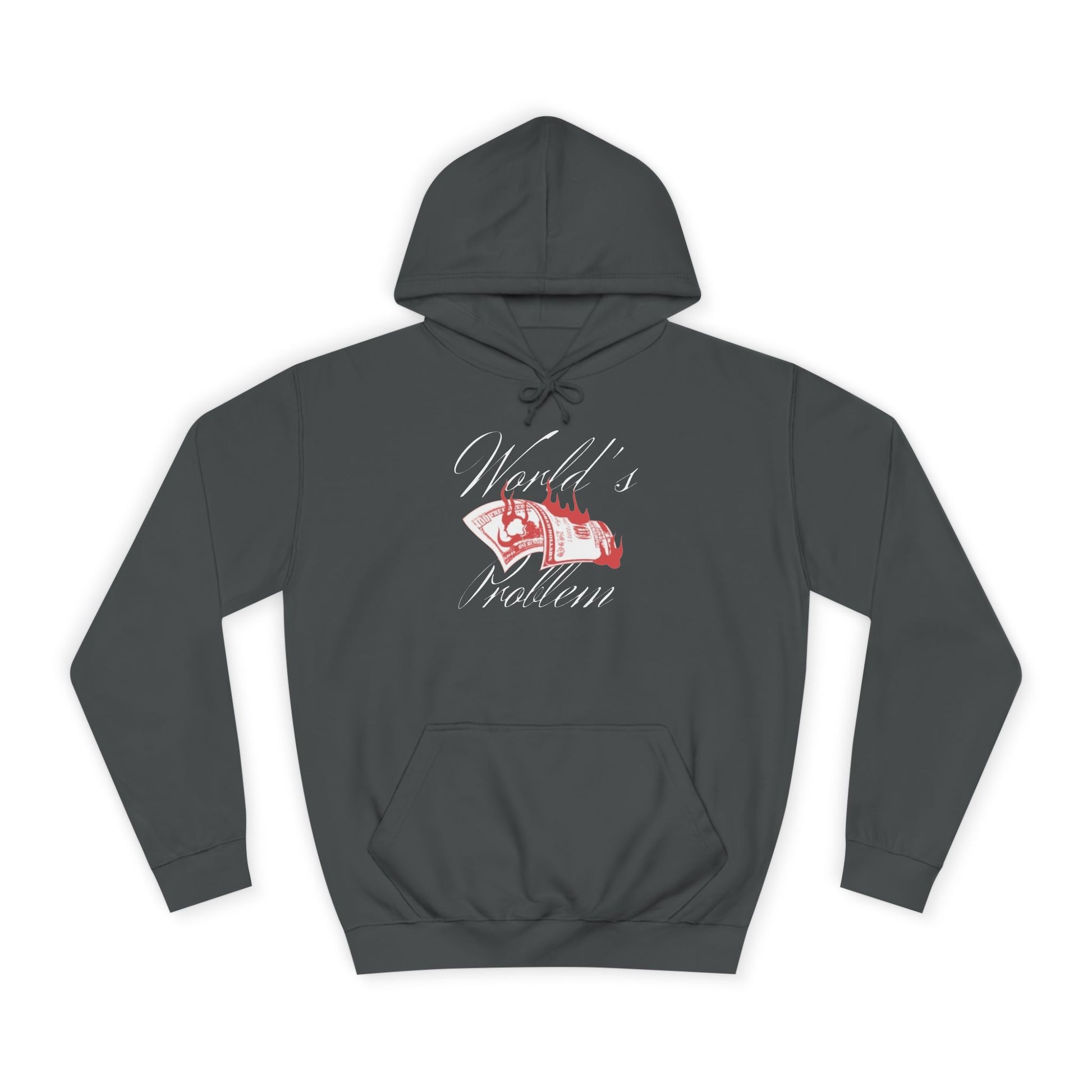 Men's Money Hoodie - "World's Problem" Graphic Sweatshirt for Students
