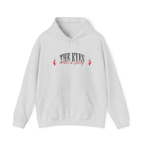 Men Heavy Blend™ Hooded Sweatshirt - 'The Eyes Tell a Story' Design