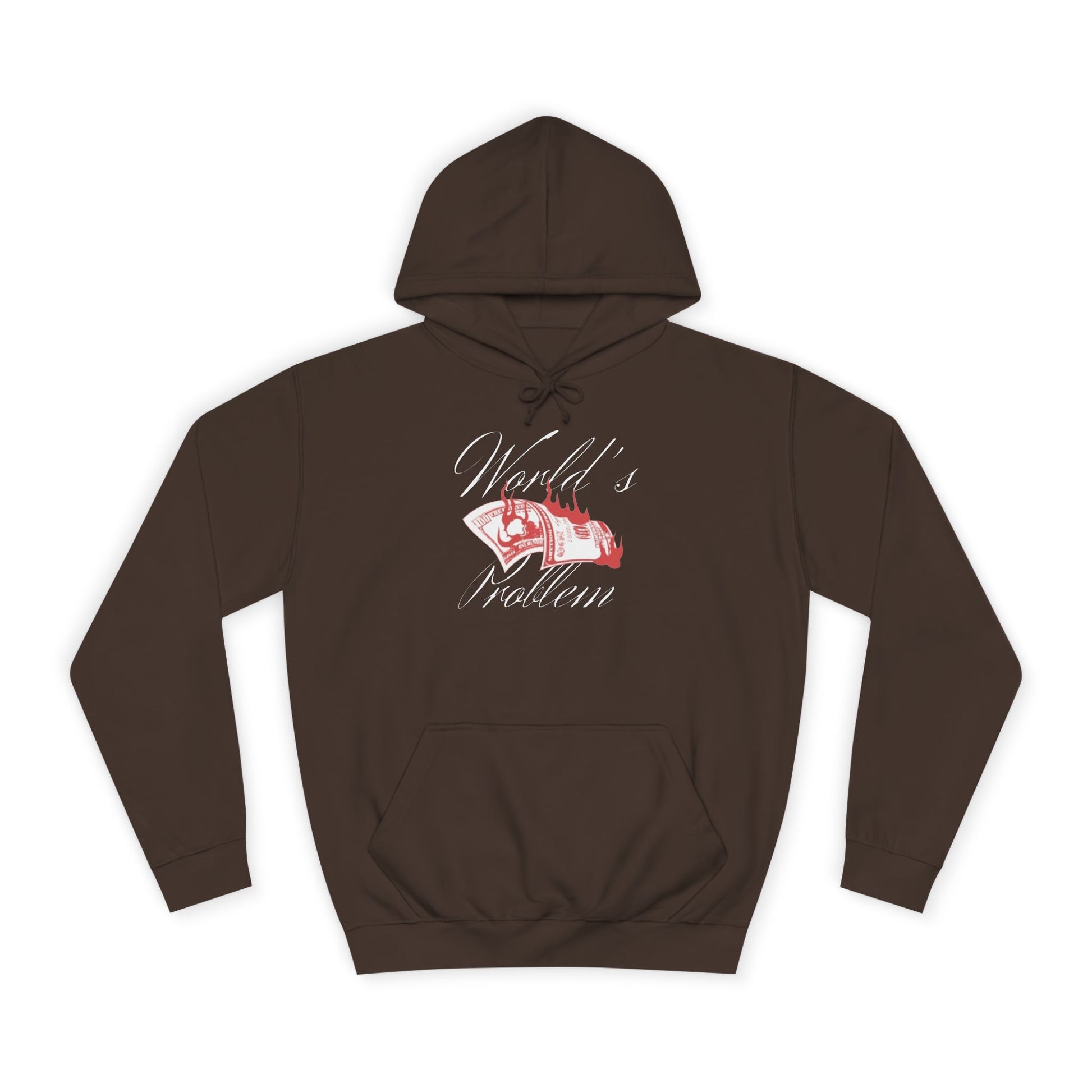 Men's Money Hoodie - "World's Problem" Graphic Sweatshirt for Students