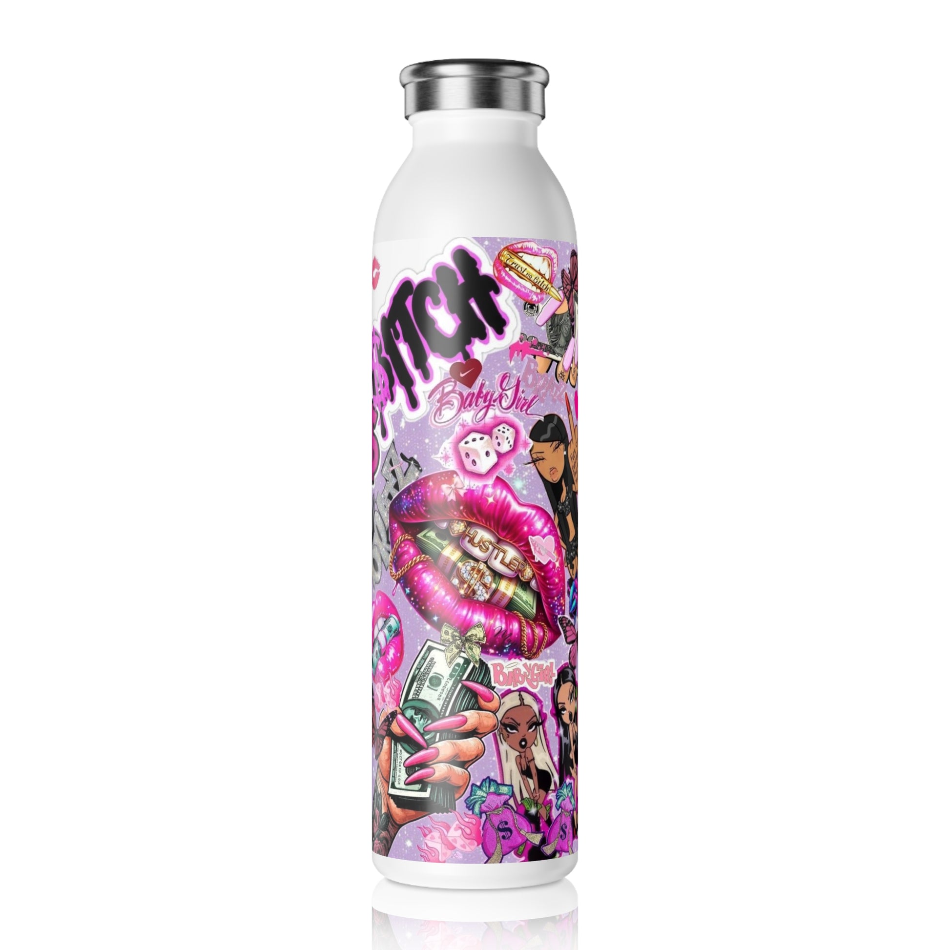Trendy Slim Water Bottle - Stylish & Fun Design for Everyday Use