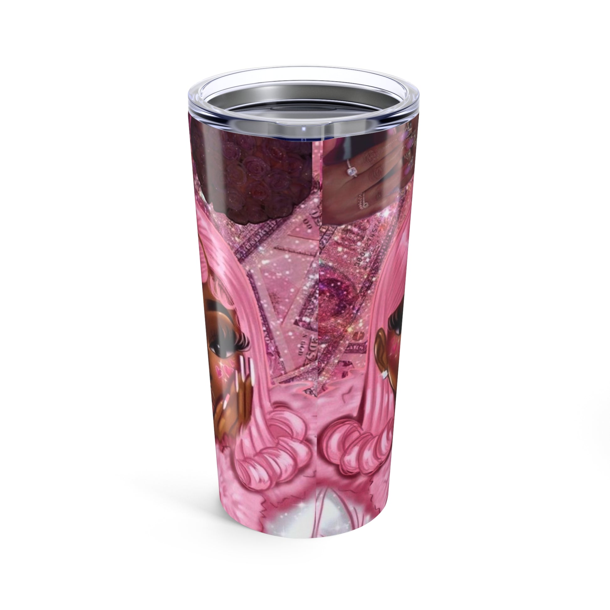 Glam Pink Tumbler - 20oz Stylish Travel Mug with Chic Design