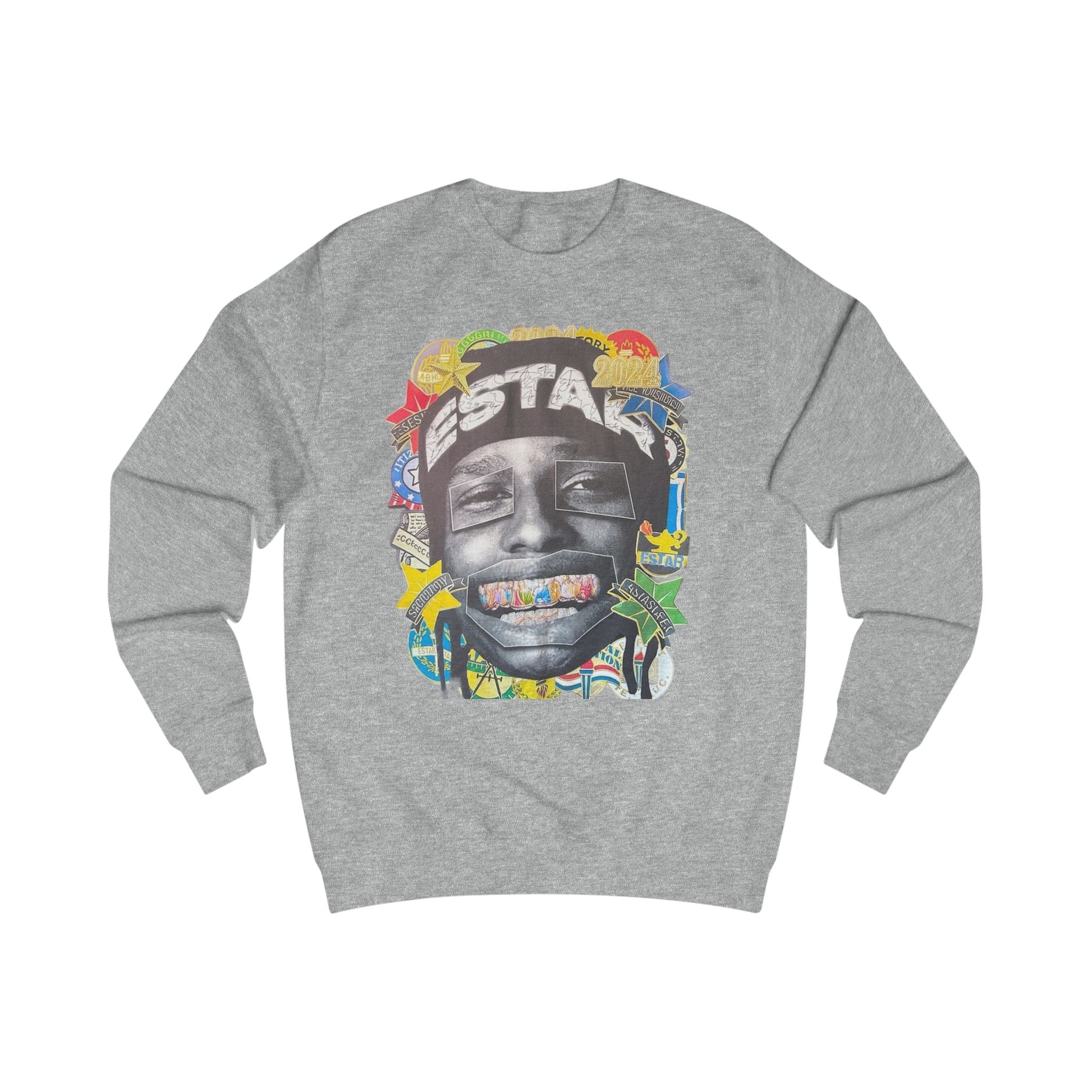 Artistic Graphic Unisex Sweatshirt | Casual Streetwear, Gift for Friends, Cozy Layering, Unique Designs, Art-Inspired Clothing