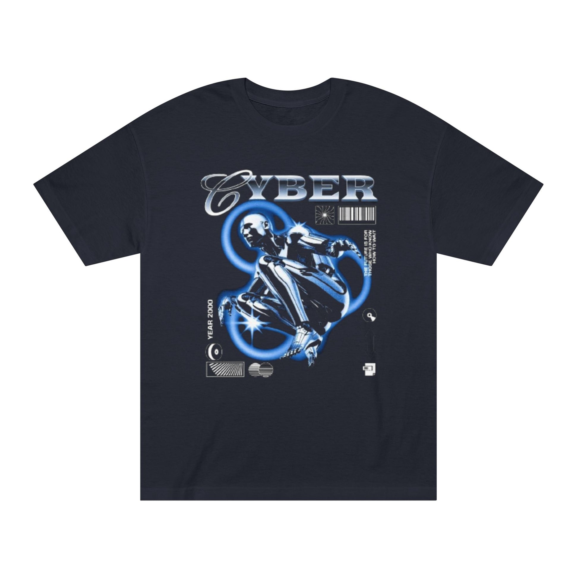 Cyber Graphic Unisex Classic Tee for Men- Retro Style for Tech Lovers