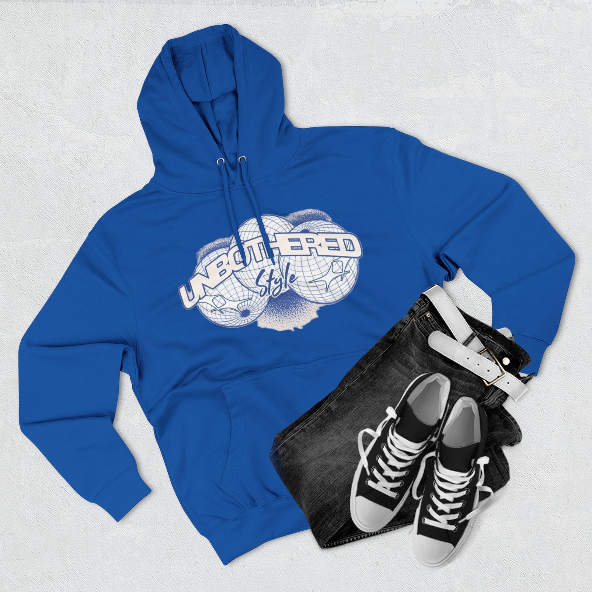 Men's Unbothered Style Three-Panel Fleece Hoodie - Chill Vibe, Perfect for Casual Days