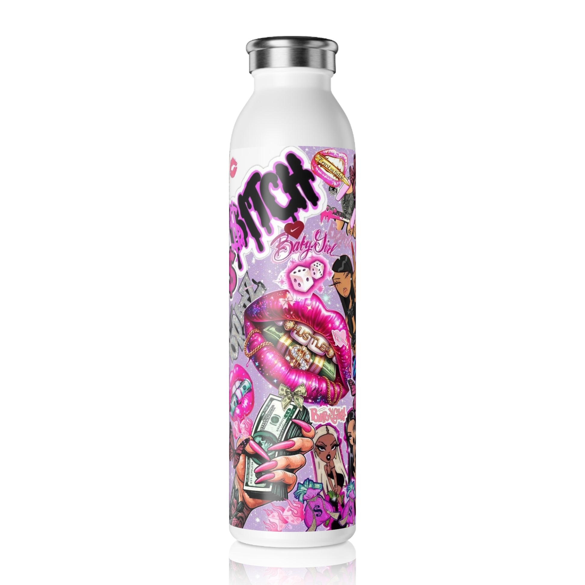 Trendy Slim Water Bottle - Stylish & Fun Design for Everyday Use
