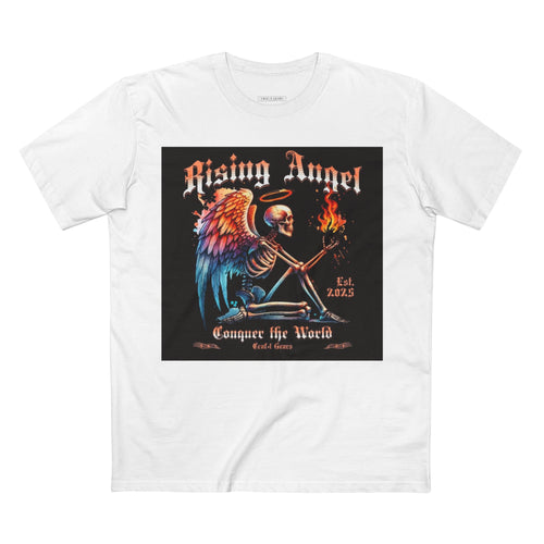 Rising Angel Graphic Tee - Conquer the World T-Shirt for Art & Music Lovers