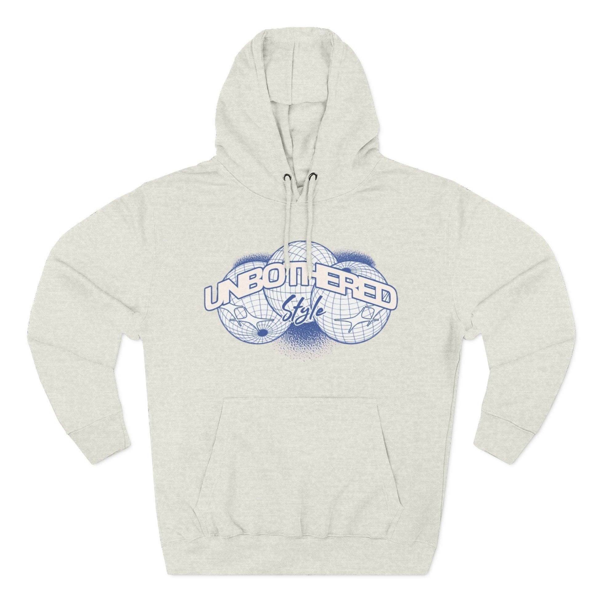 Men's Unbothered Style Three-Panel Fleece Hoodie - Chill Vibe, Perfect for Casual Days