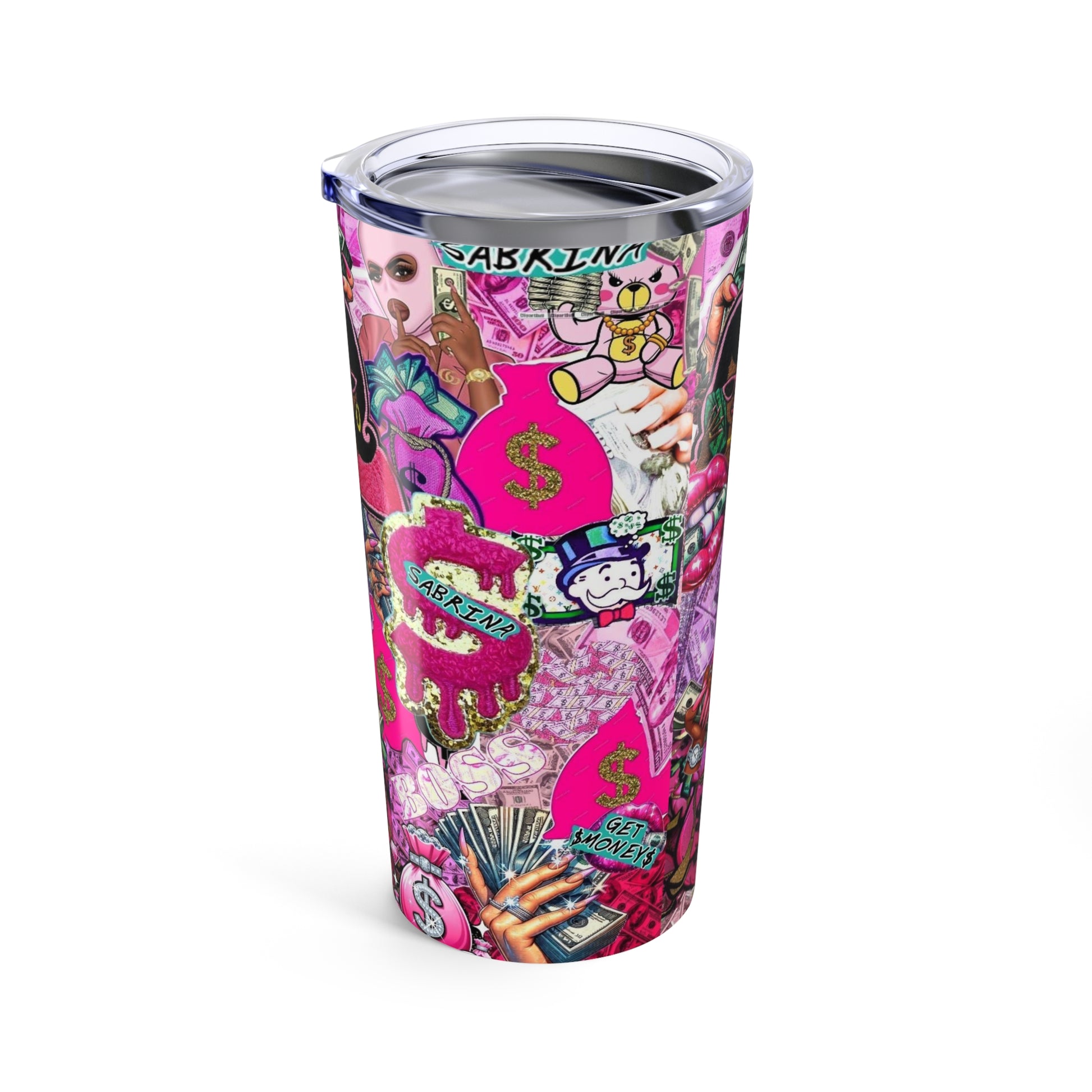 Vibrant Money Vibes Tumbler 20oz - Stylish Pink Drinkware for Money Lovers