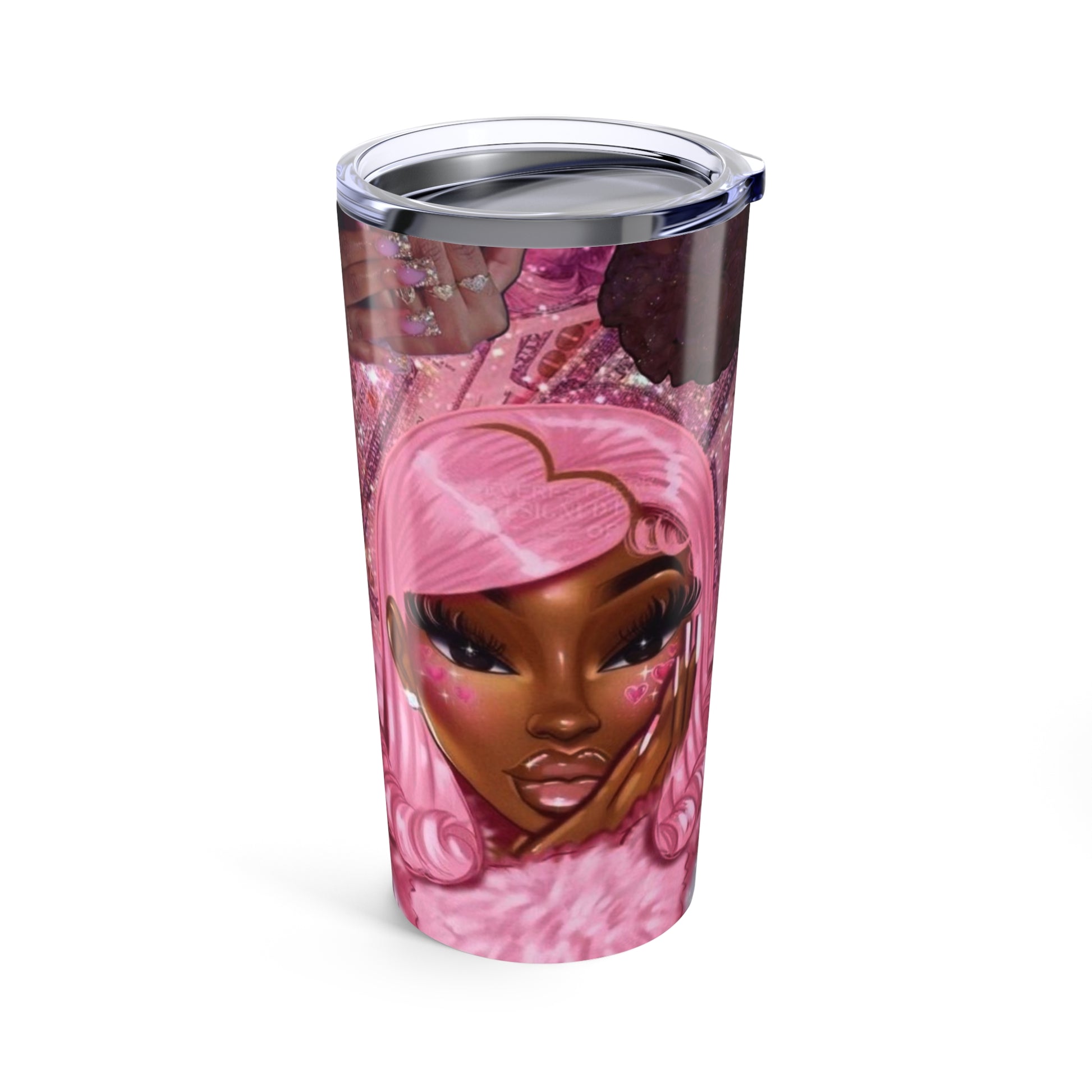 Glam Pink Tumbler - 20oz Stylish Travel Mug with Chic Design