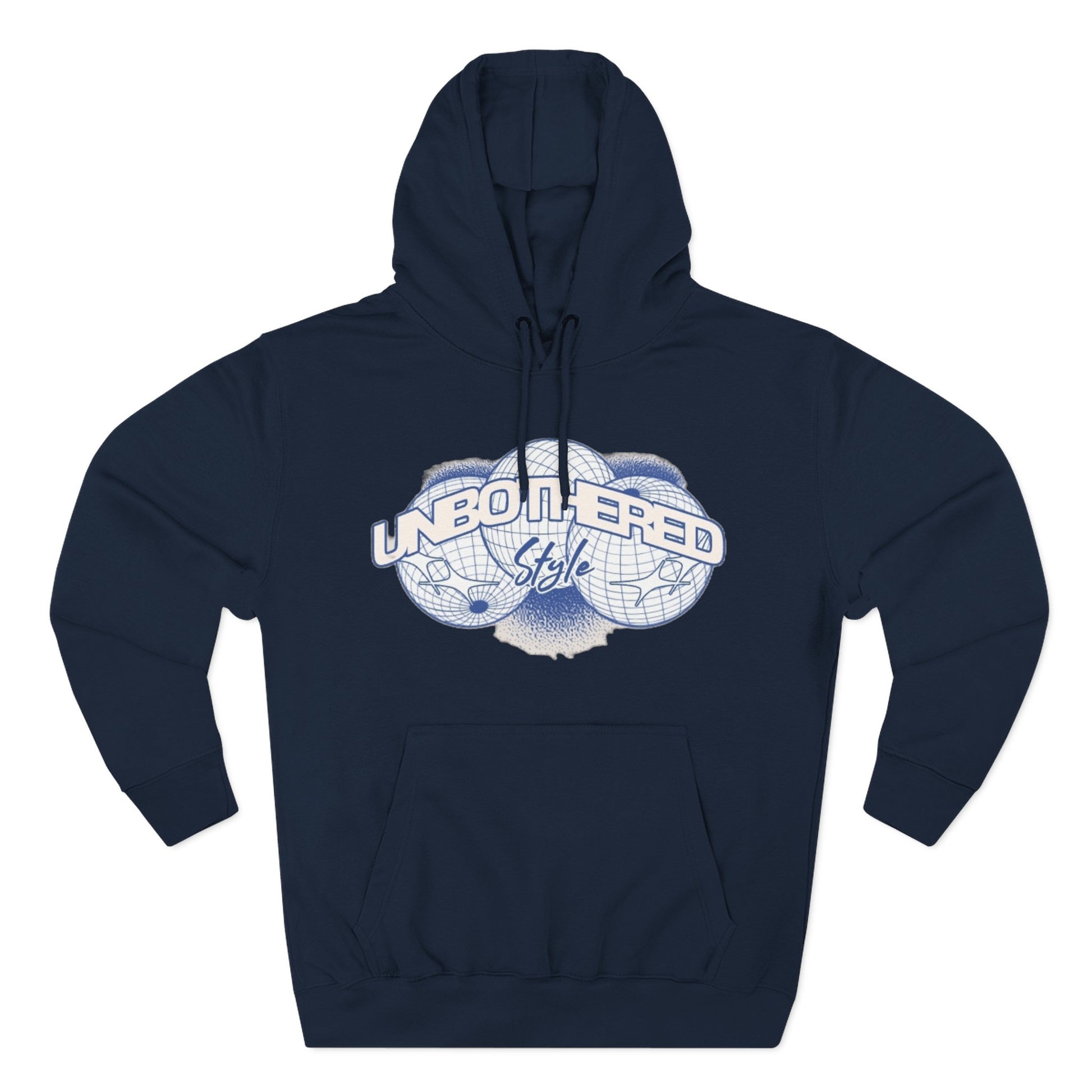 Men's Unbothered Style Three-Panel Fleece Hoodie - Chill Vibe, Perfect for Casual Days