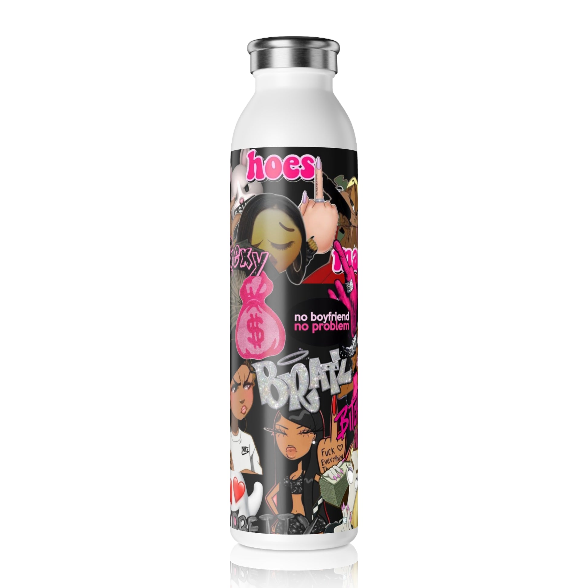 Water Bottle - Brat Doll Cute and Girly Design