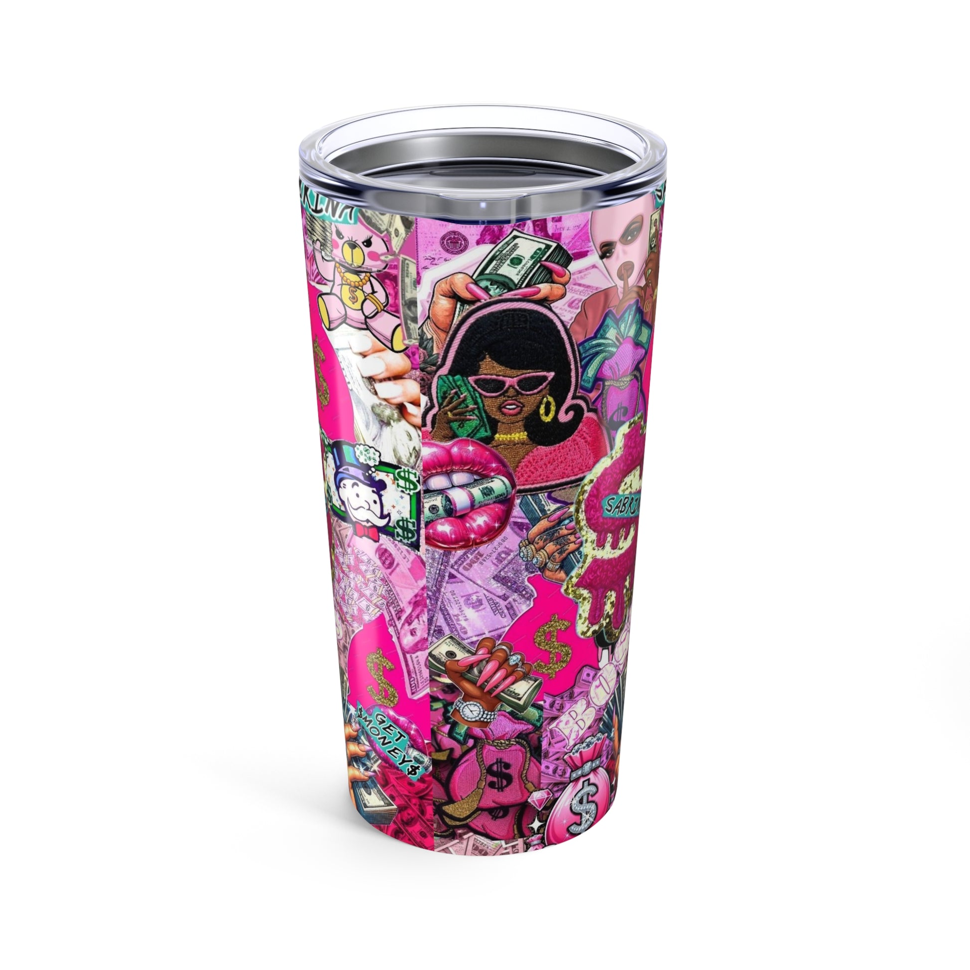 Vibrant Money Vibes Tumbler 20oz - Stylish Pink Drinkware for Money Lovers