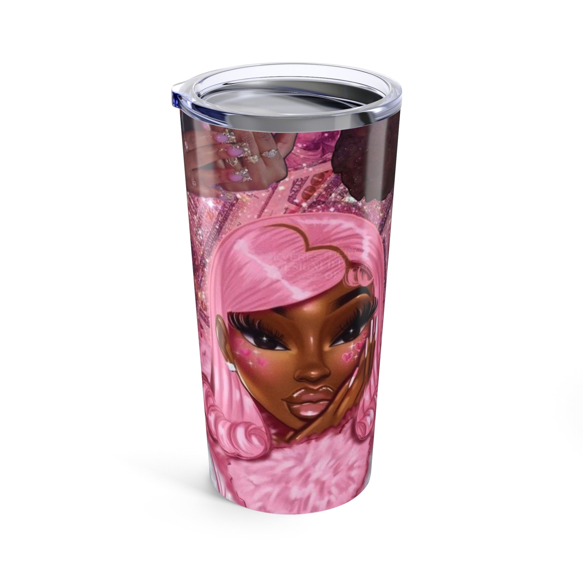 Glam Pink Tumbler - 20oz Stylish Travel Mug with Chic Design