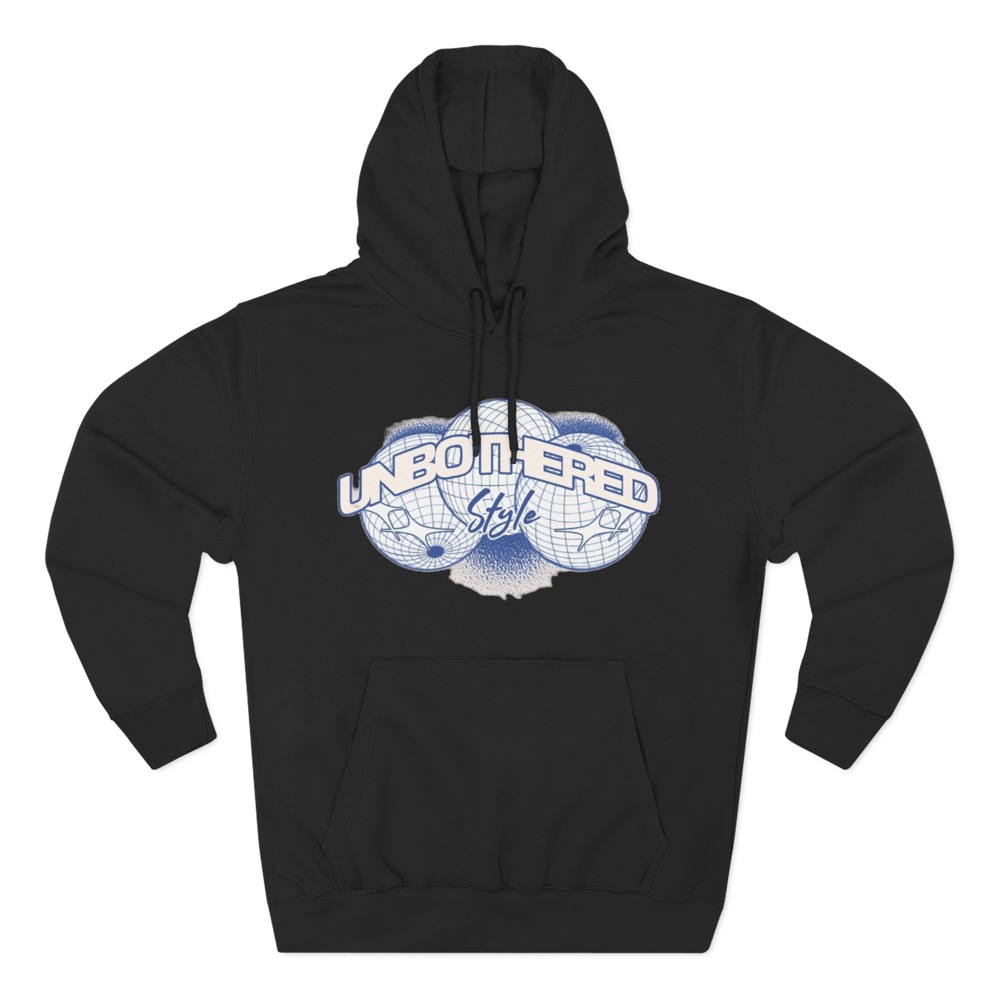 Men's Unbothered Style Three-Panel Fleece Hoodie - Chill Vibe, Perfect for Casual Days