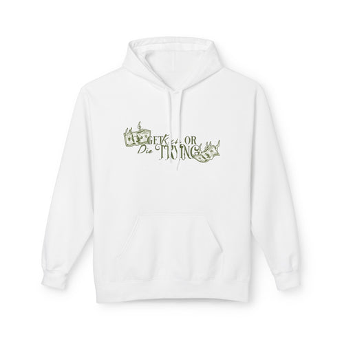 Get Rich or Die Trying Hoodie - Men's Midweight, Trendy & Comfortable