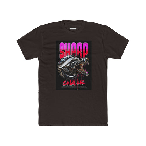 Sharp Snake Graphic Men Cotton Crew Tee - Edgy Streetwear T-Shirt for Art Lovers
