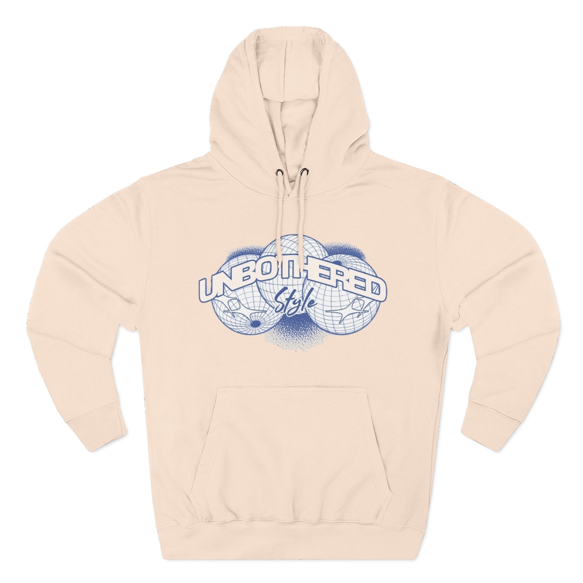Men's Unbothered Style Three-Panel Fleece Hoodie - Chill Vibe, Perfect for Casual Days