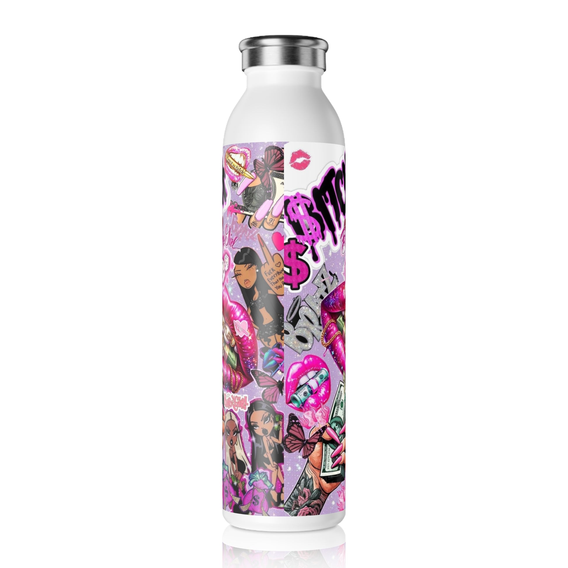 Trendy Slim Water Bottle - Stylish & Fun Design for Everyday Use