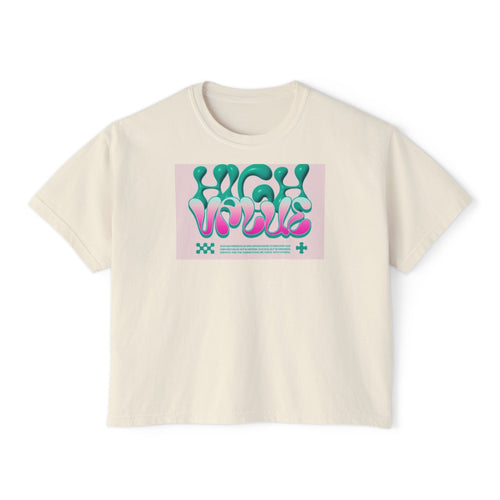 Women's Boxy Tee - 'High Value' Graphic Tee for Casual Style