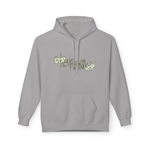 Get Rich or Die Trying Hoodie - Men's Midweight, Trendy & Comfortable