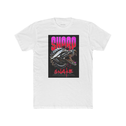 Sharp Snake Graphic Men Cotton Crew Tee - Edgy Streetwear T-Shirt for Art Lovers