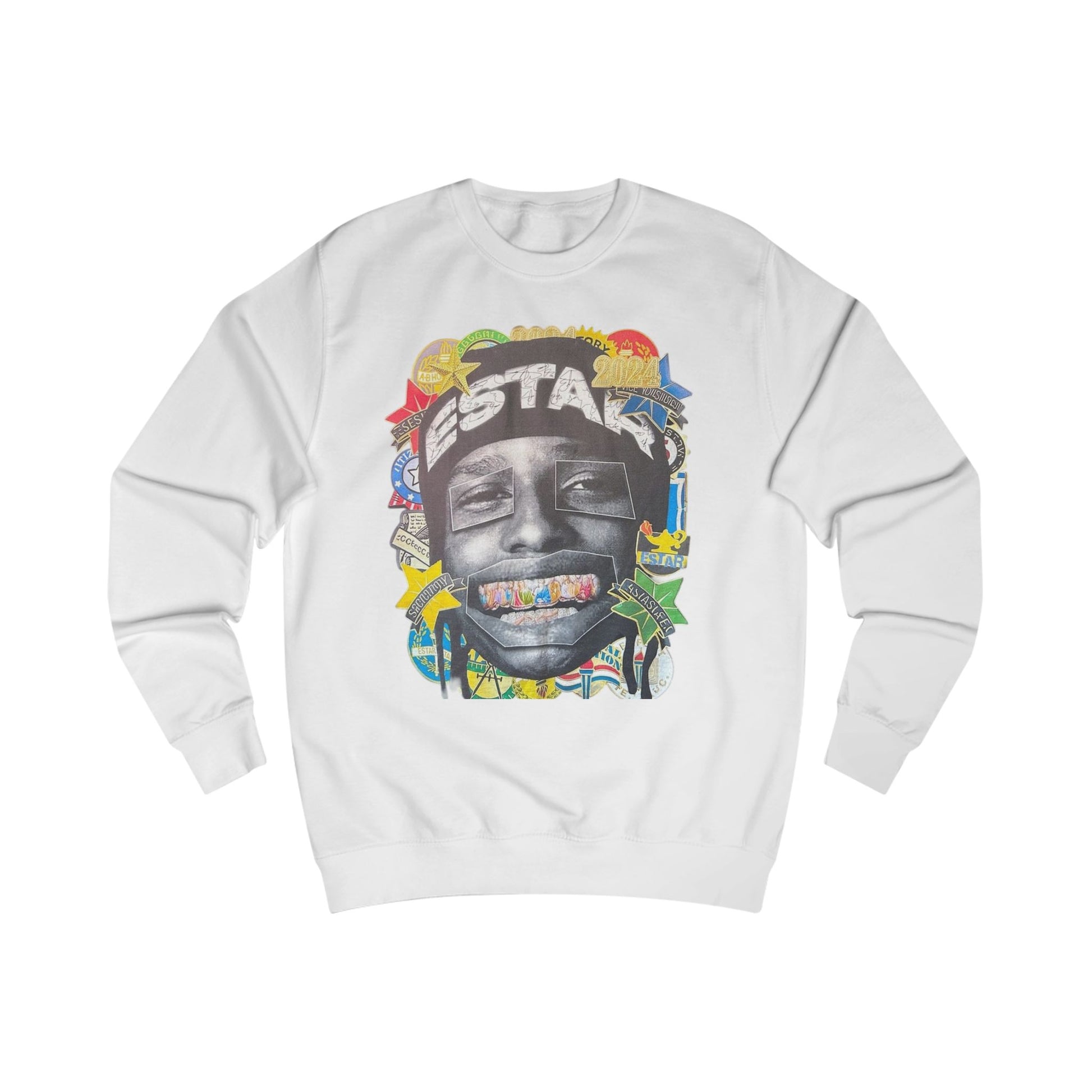Artistic Graphic Unisex Sweatshirt | Casual Streetwear, Gift for Friends, Cozy Layering, Unique Designs, Art-Inspired Clothing