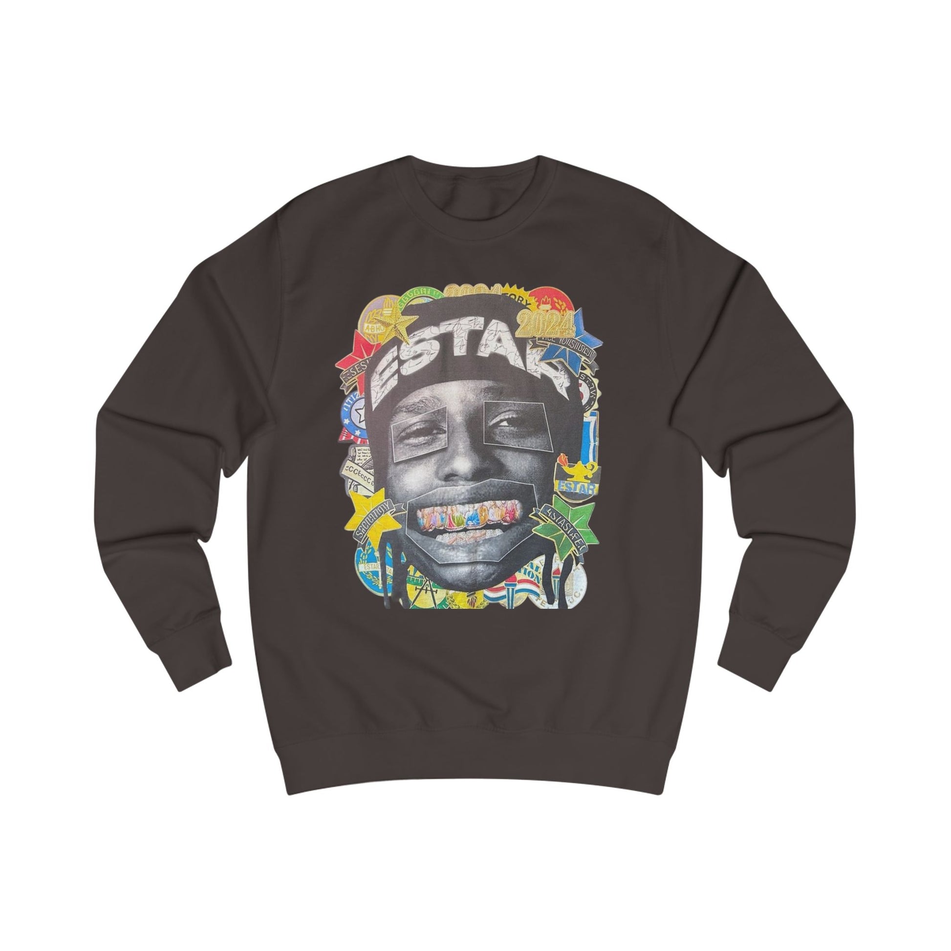 Artistic Graphic Unisex Sweatshirt | Casual Streetwear, Gift for Friends, Cozy Layering, Unique Designs, Art-Inspired Clothing