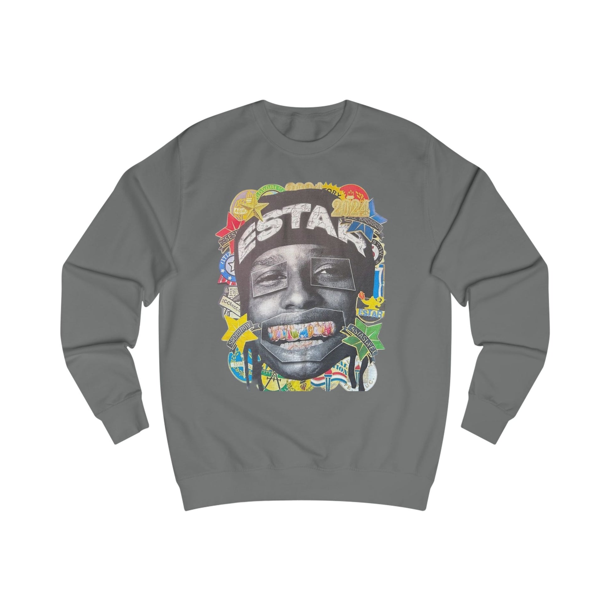 Artistic Graphic Unisex Sweatshirt | Casual Streetwear, Gift for Friends, Cozy Layering, Unique Designs, Art-Inspired Clothing