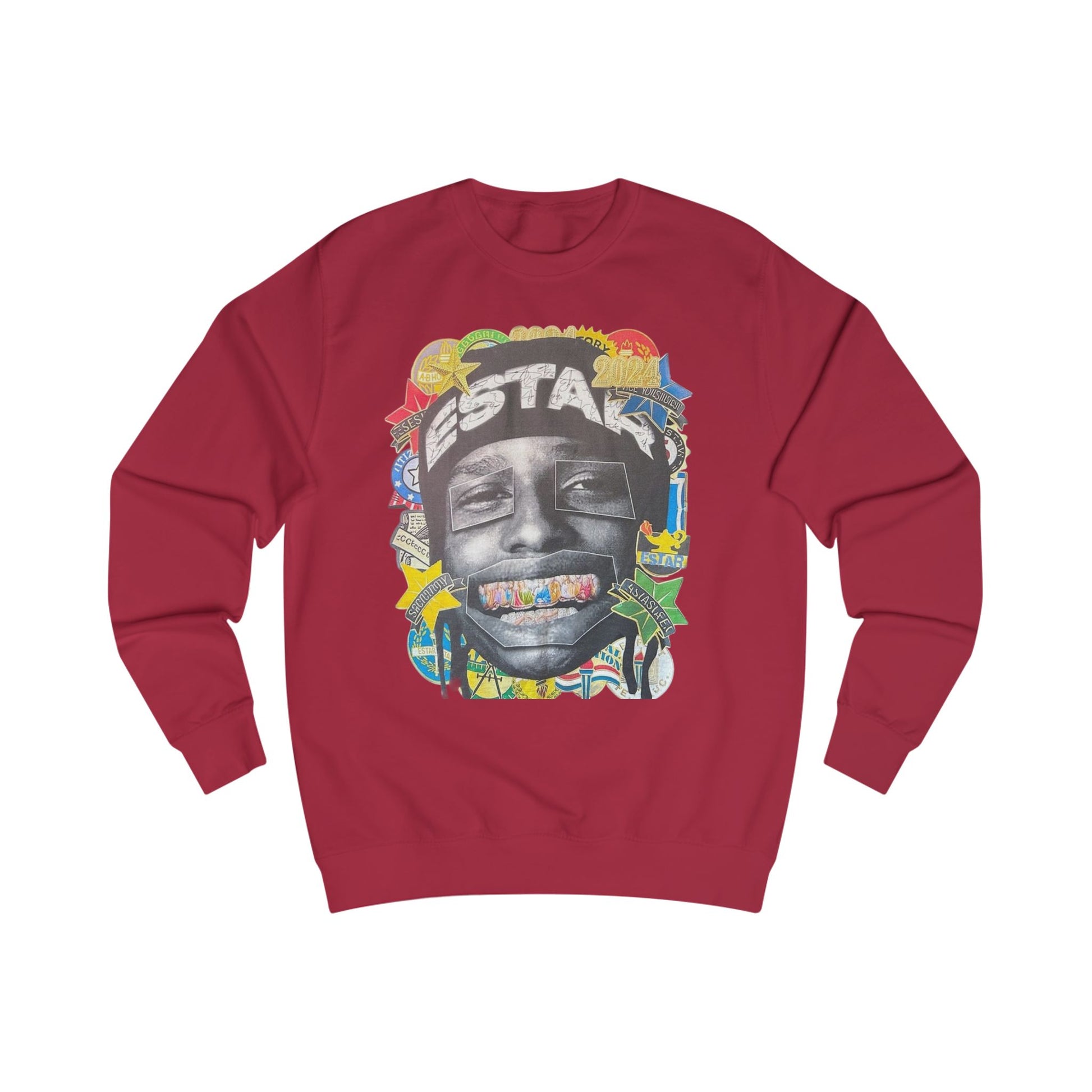 Artistic Graphic Unisex Sweatshirt | Casual Streetwear, Gift for Friends, Cozy Layering, Unique Designs, Art-Inspired Clothing