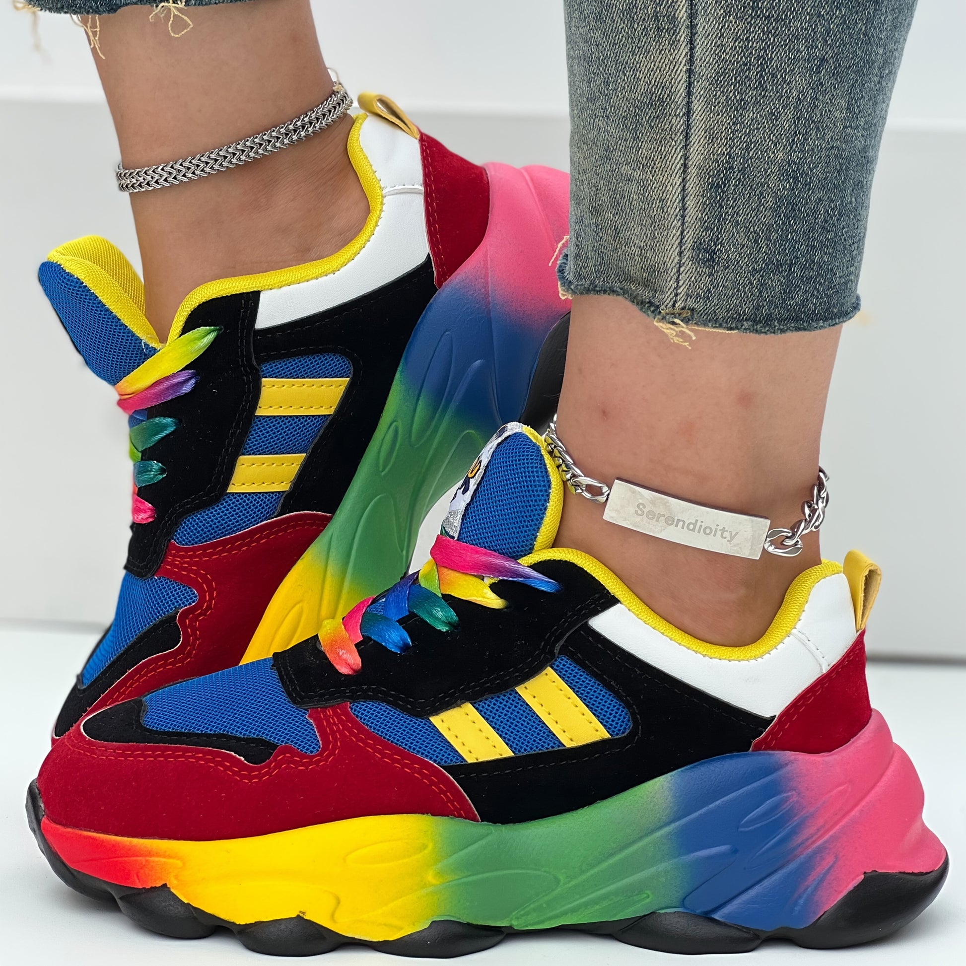 Women'S Breathable Colored All-Matching Casual Sneaker, Fashion Low Top Lace-up Sports Running Shoes, Rubber Shock Absorption Sole-2025 New Suitable Outdoor Sports Running, College Activities Travel Travel