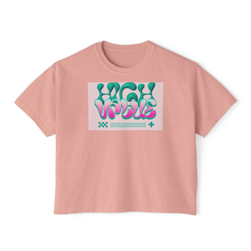 Women's Boxy Tee - 'High Value' Graphic Tee for Casual Style