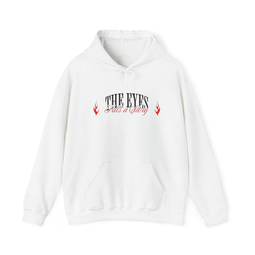 Men Heavy Blend™ Hooded Sweatshirt - 'The Eyes Tell a Story' Design