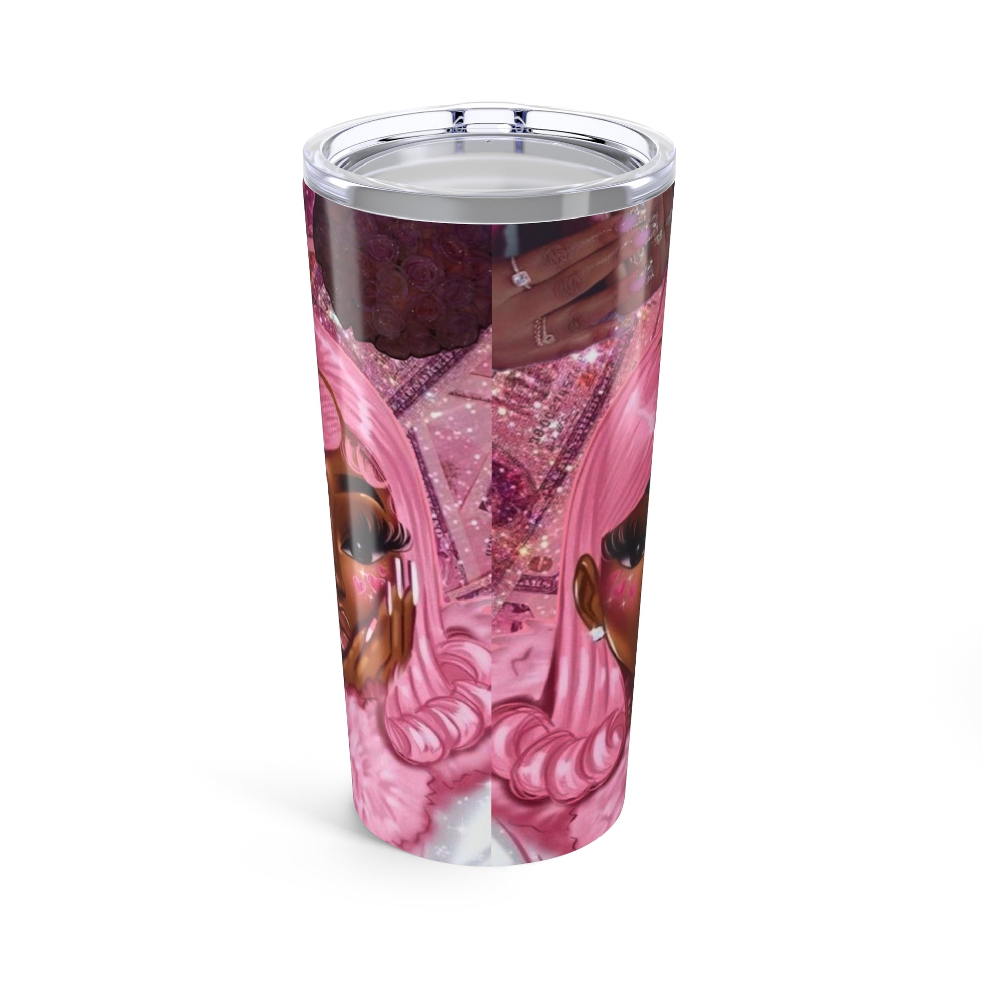 Glam Pink Tumbler - 20oz Stylish Travel Mug with Chic Design
