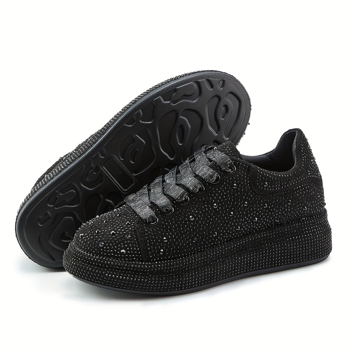 Women Rhinestone Sparkly BlingBling Party Prom Sneakers Sporty Fashion Casual Sneakers