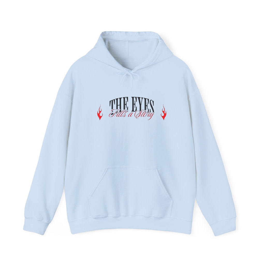 Men Heavy Blend™ Hooded Sweatshirt - 'The Eyes Tell a Story' Design