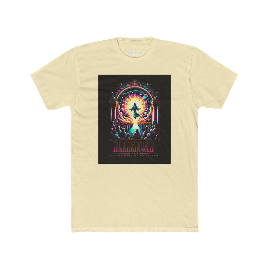 Unisex Cotton Crew Tee - Retro Cosmic Graphic Tee
