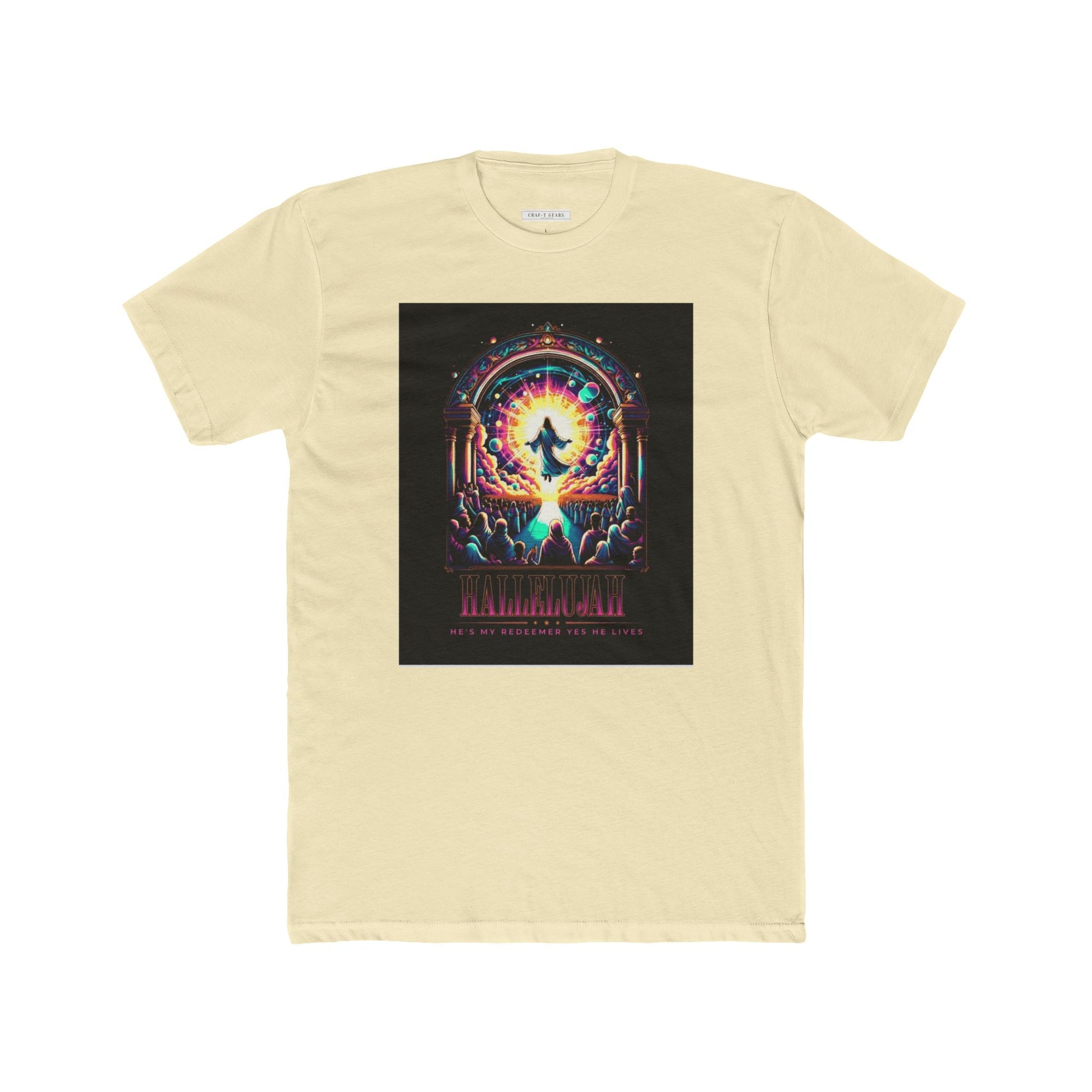 Unisex Cotton Crew Tee - Retro Cosmic Graphic Tee