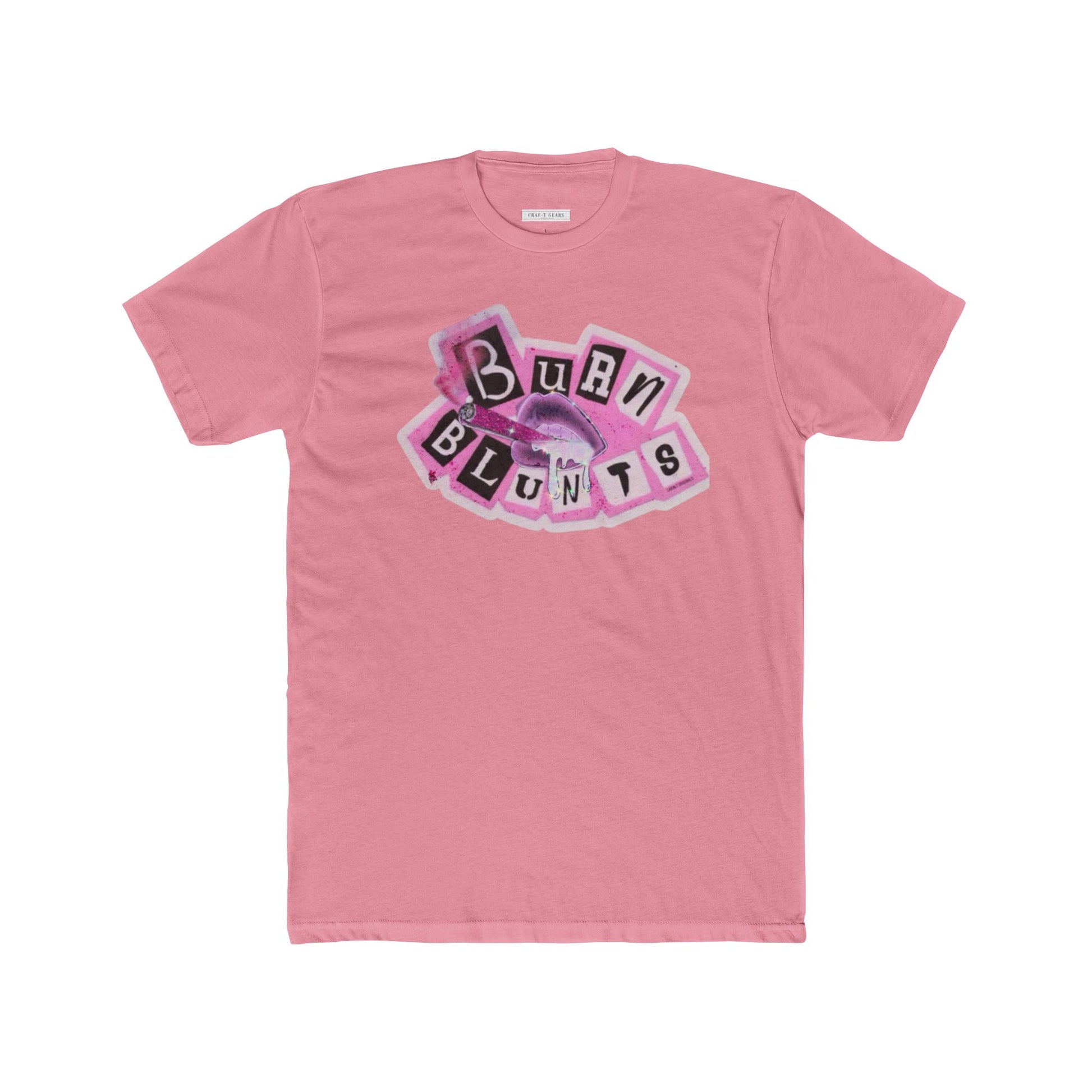 Trendy Women's Cotton Crew Tee - "Burn Blunts" Graphic, Casual Wear, Gift for Smokers, Hip Hop Style, Streetwear Essentials
