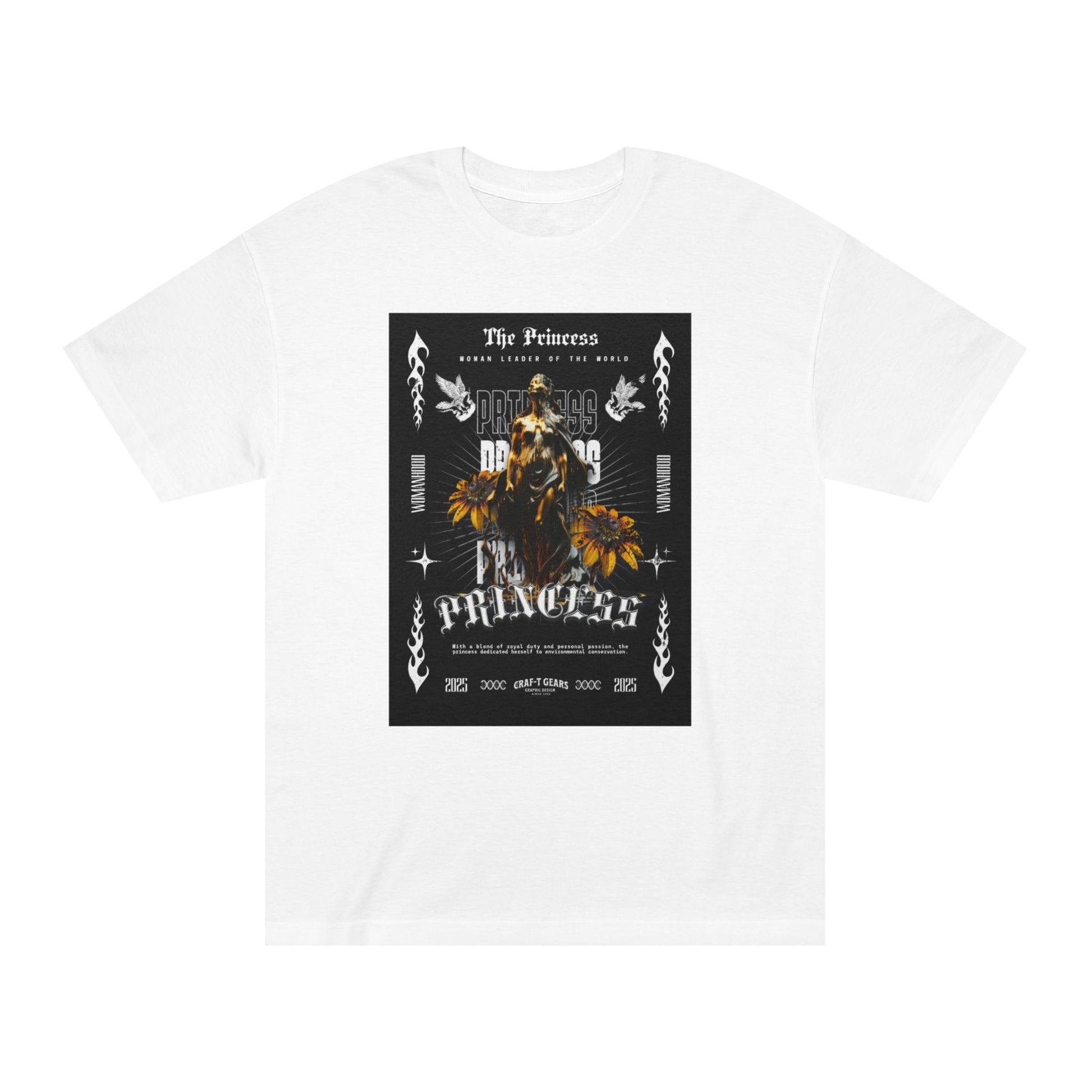 Princess Vintage Unisex Classic Tee - Floral Graphic T-Shirt