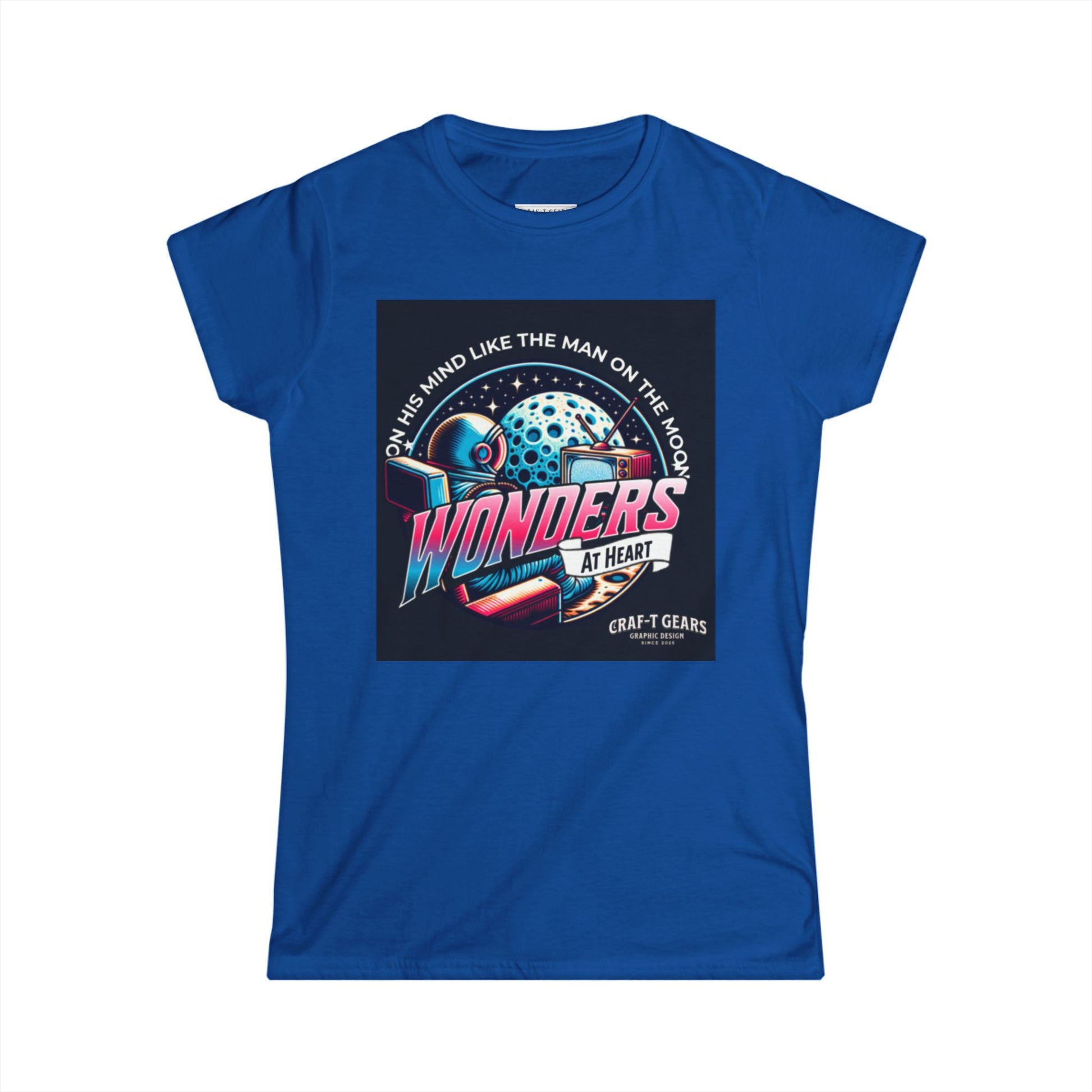 Wonders at Heart Women's Softstyle Tee - Inspirational Graphic T-Shirt for Space Enthusiasts