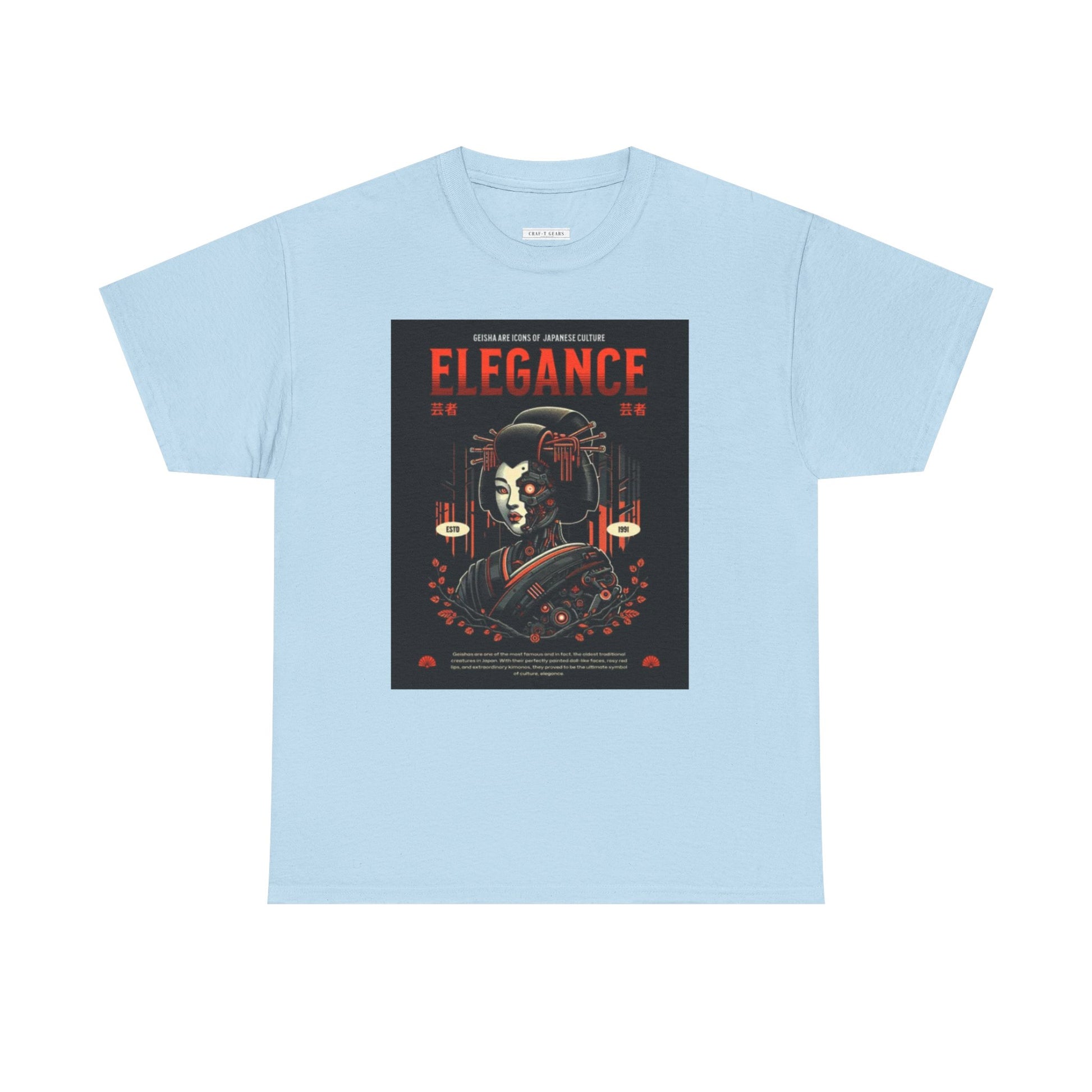 Women Heavy Cotton Tee - Japanese Elegance Graphic Shirt