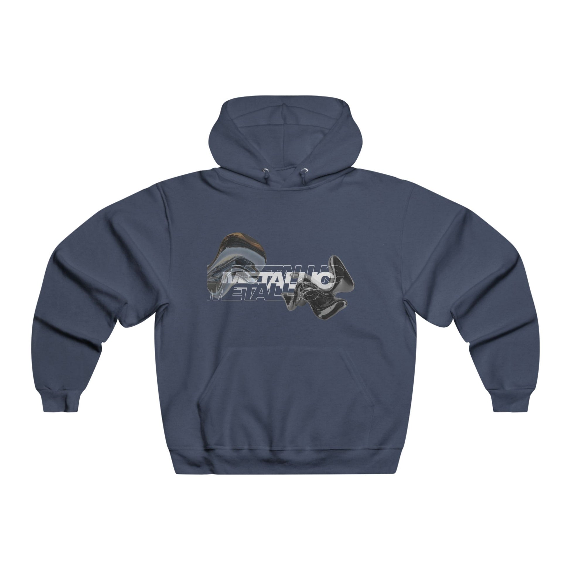 Streetwear Metallic Graphic Hoodie for Trendsetters