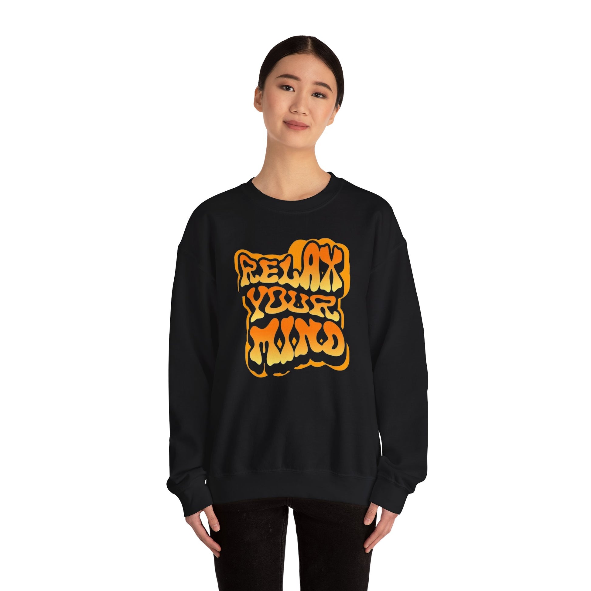 Retro Relax Your Mind Crewneck Sweatshirt | Cozy Unisex Graphic Sweater
