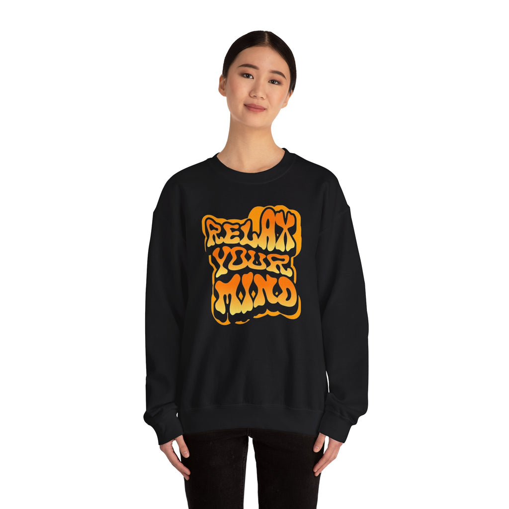 Retro Relax Your Mind Crewneck Sweatshirt | Cozy Unisex Graphic Sweater