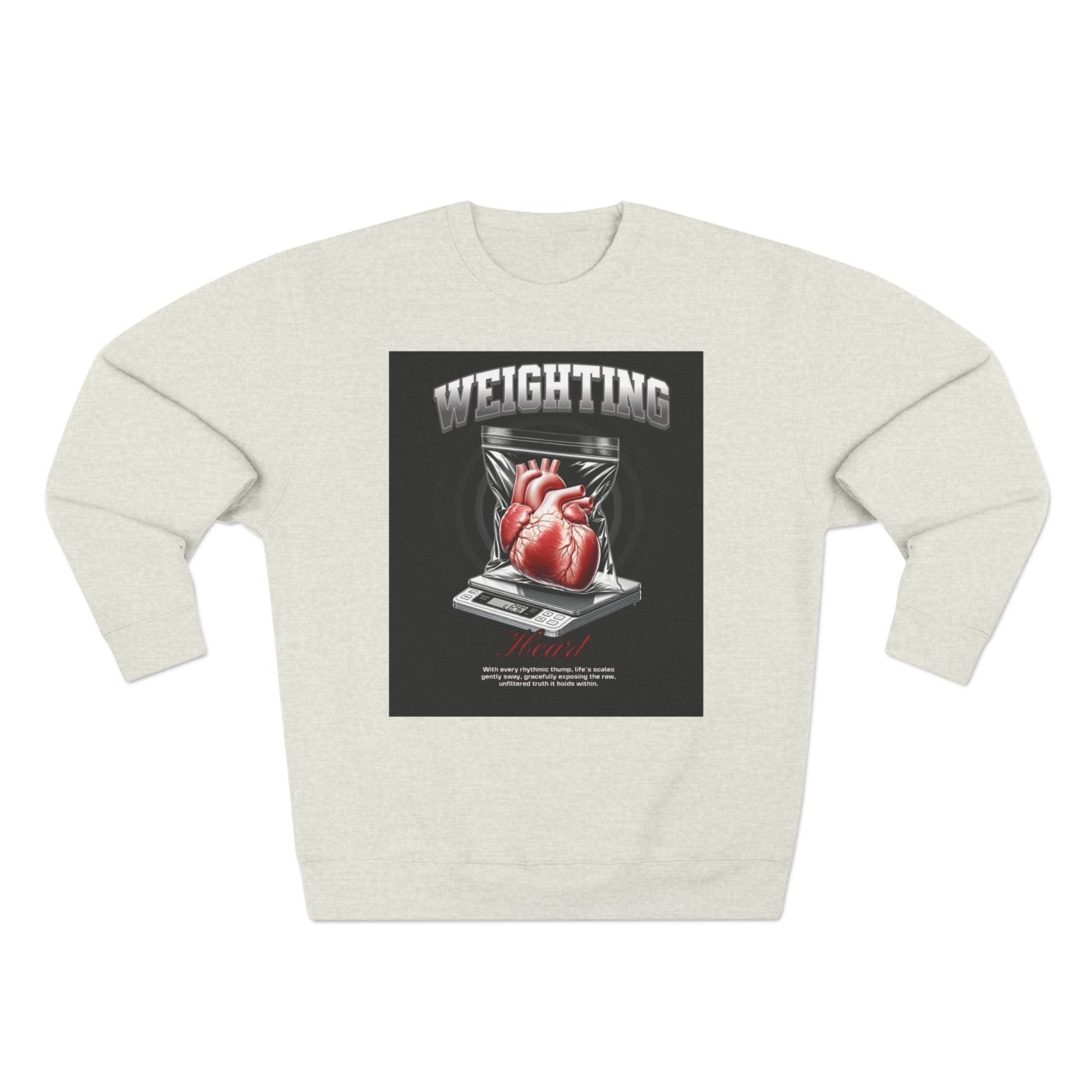 Weighting Heart Unisex Crewneck Sweatshirt - Perfect for Fitness Lovers