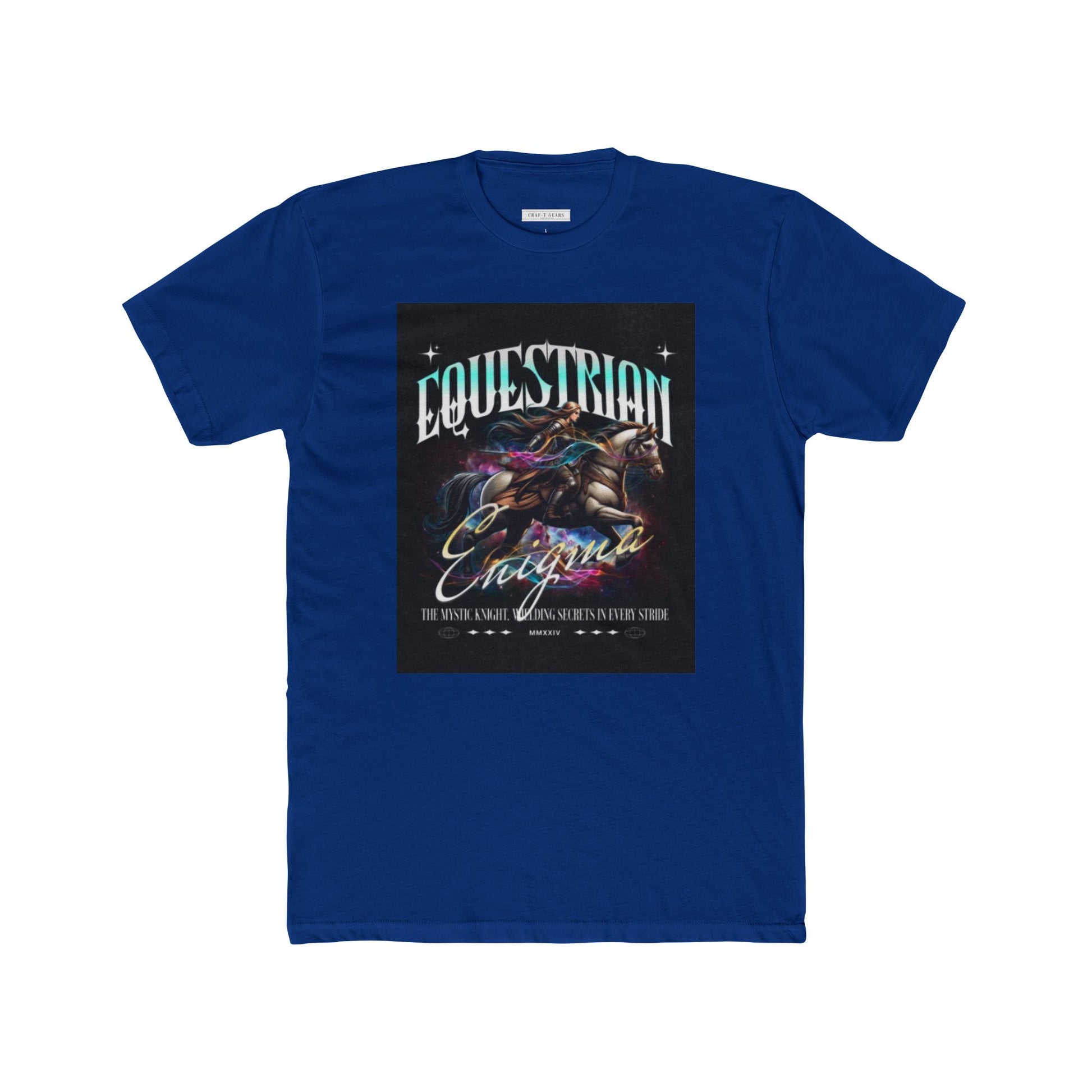 Equestrian Art Women Cotton Crew Tee - Perfect for Horse Lovers