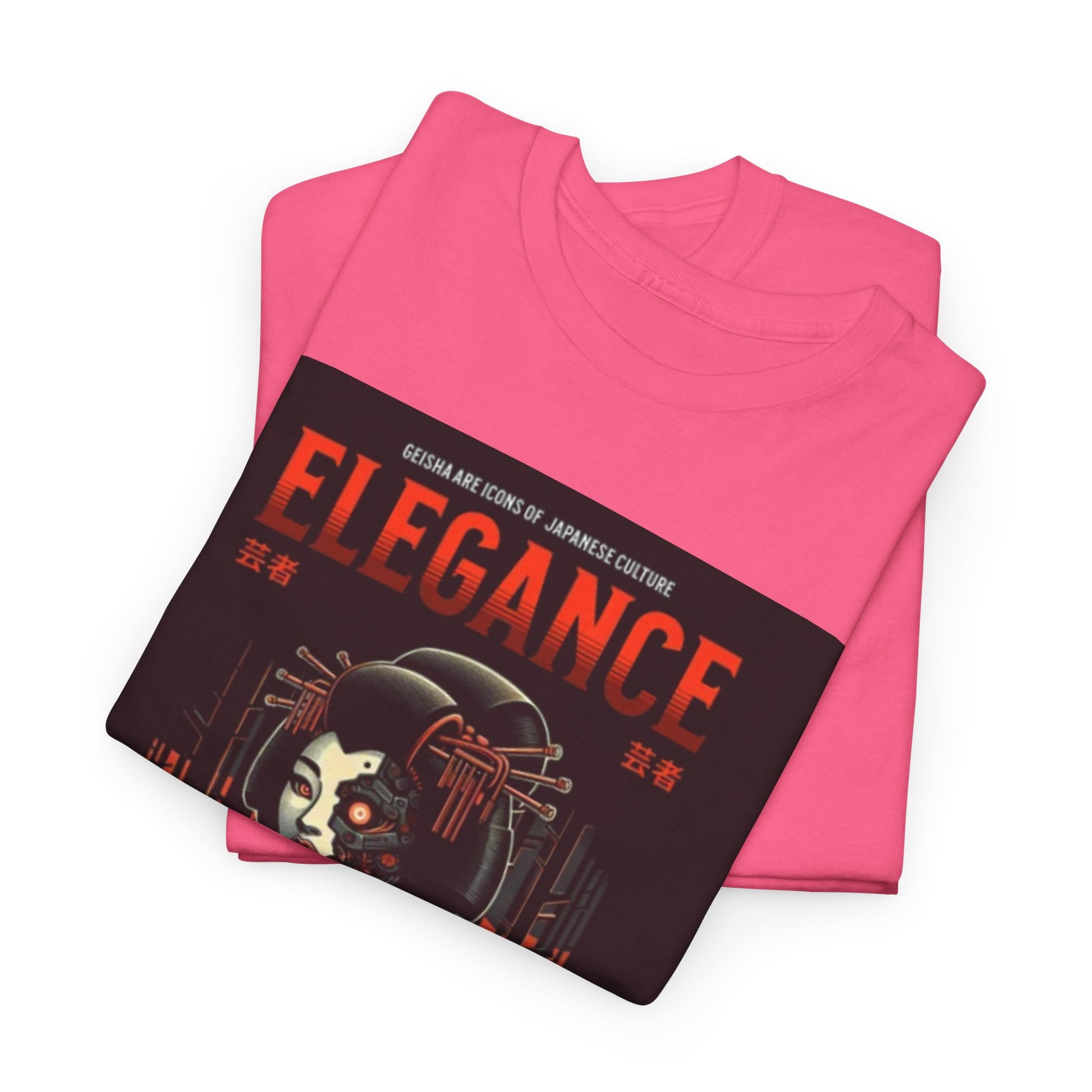 Women Heavy Cotton Tee - Japanese Elegance Graphic Shirt