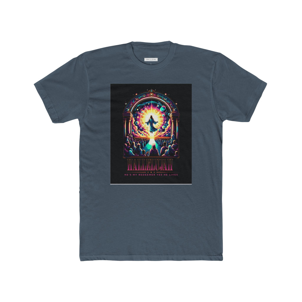 Unisex Cotton Crew Tee - Retro Cosmic Graphic Tee